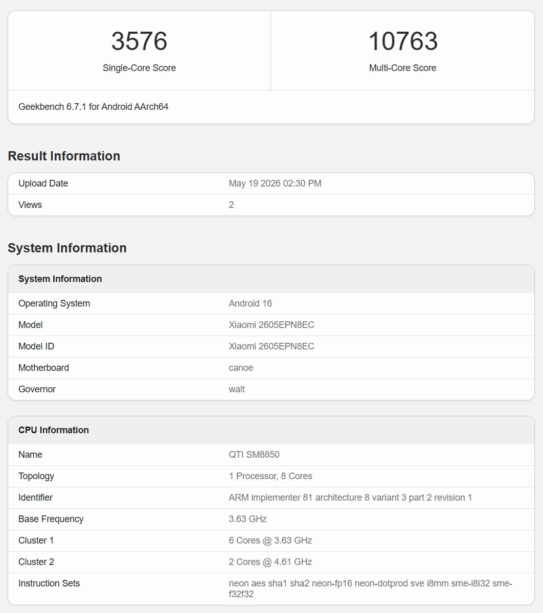 Xiaomi 17 Max до анонса протестировали в Geekbench
