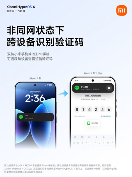 В HyperOS 4 можно принимать звонки на два смартфона Xiaomi